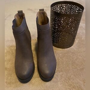 Crown Vintage Brown Wedge Heel, Ankle Boots